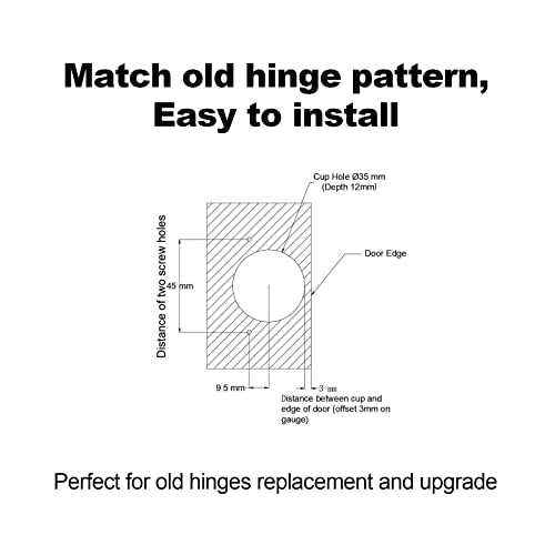 Soft Close Cabinet Hinges for Kitchen, 1-1/4” Overlay, 4 Pack - size: 1-1/4 Inch Overlay