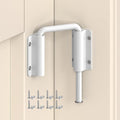 Upgraded Sliding Door Loop Lock, Gate Latches, White - color: White-1PC