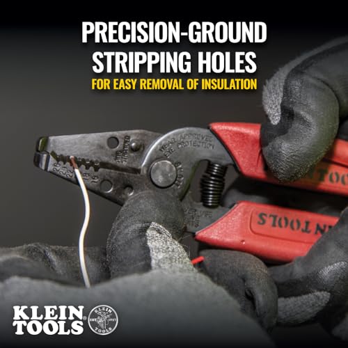 Klein Tools 11049 Wire Stripper/Cutter, Made in USA, Compact, Lightweight, Hardened Steel, Precision Ground, for Stranded Wires