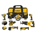 DEWALT 20V MAX 5Ah, Brushless 9 Power Tools with Battery, Charger, Drill, Impact Driver, Reciprocating Saw, Circular Saw, Oscillating Tool, Grinder, Orbit Sander, Impact Wrench, Flashlight (DCK921P1) - style: Brushless / 5Ah (1 batt)