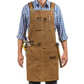 Woodworking Shop Apron for Men, Waxed Canvas Work Tool Apron for Carpenter