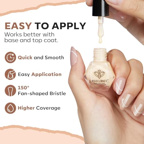 modelones 6 Colors Nude Brown Nail Polish Set, Quick Dry Mini Kit - color: A5 Maple Leaf