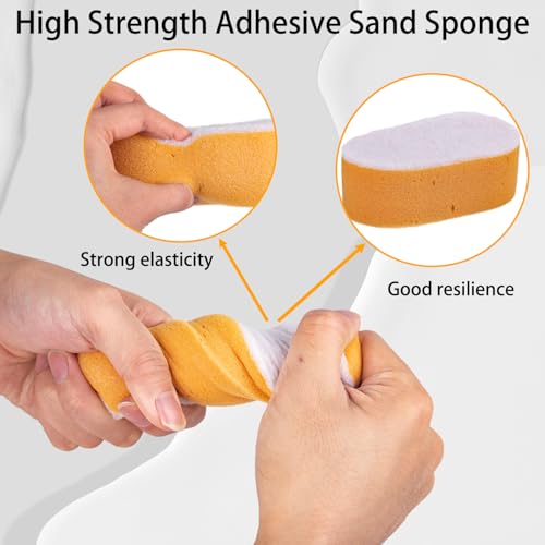 6 Pack Drywall Wet Sanding Sponges, Large Washable Reusable Sanding Blocks for Drywall, Dust Control Sponge for Smoothing, Finishing & Surface Prep, 5.5 x 4.5 x 3.1 Inch