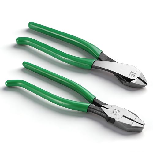 SK 2-Piece Pliers Set, 9" Ironworker's Pliers & Angled Diagonal Plier