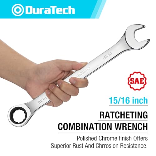 DURATECH 15/16" Ratcheting Combination Wrench, SAE - size: 15/16"