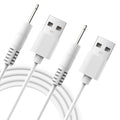 6mm Magnetic Replacement Charger Cable for Rose Tool, USB-A & USB-C - color: White-DC-2.5mm