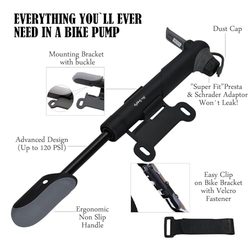 DAWAY Bike Repair Tool Kits - Bicycle Repair Bag & 120 PSI Bike Pump or Saddle Bag Set, with 16 in 1 Bicycle Multitool, Bike Tire Levers Wrench, Portable Patches Fixes - Practical Cycling Accessories - style: bike tool kits with frame bag