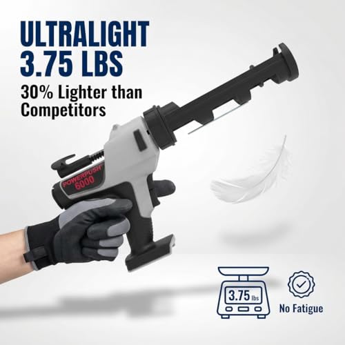 Heavy Duty Heavy Duty Caulking Gun | 18V Cordless Drive | 10oz I No Drip - size: 10oz / 300ml, style: Cordless 18V (6000M Series)