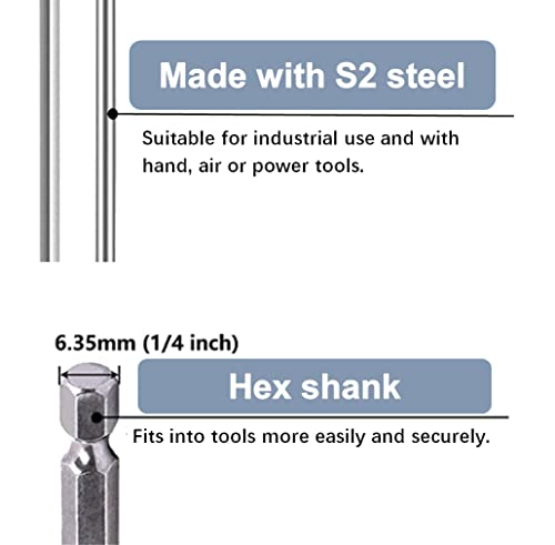 aiyun 11 Pack Star Security Screwdriver Bit Set Shark Vacuum (100mm Length) - size: 100mm Length (T6-T40)