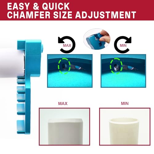 9-in-1 Inner & Outer PVC Pipe Deburring Tool Kit,Chamfers PVC Chamfer Tool - color: Blue Plus