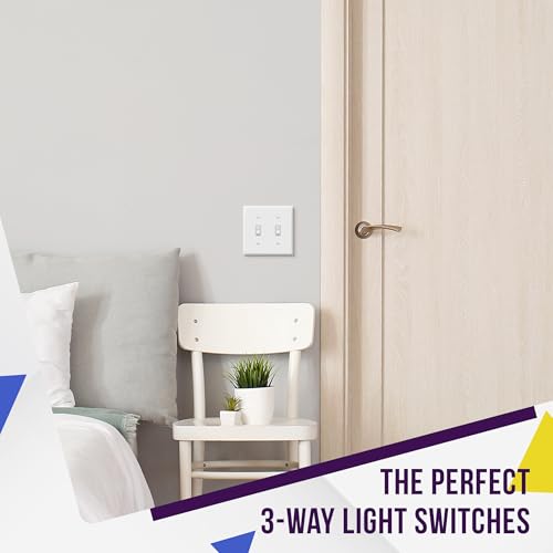 ENERLITES 5 Pack Toggle Light Switch, 3-Way Electrical Wall Switch, White - color: White, size: Switch Only