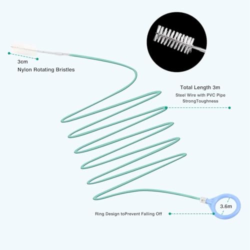 Car Sunroof Drain Cleaning Tool,78 Inch Extra Long Drain Cleaning Brush Flexible Drain Cleaning Tool for Car,Car Sunroof Drain Hole Cleaner for Drains, Sewers, Windshields