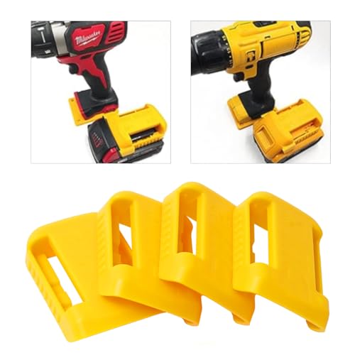 20pas Tool Holders and Battery Holder for Dewalt 20v Wall Mount Hanger Battery Drill Tool Storage Shelf for Milwaukee M18(Yellow) - color: Yellow
