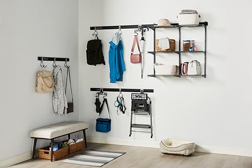 Rubbermaid Fasttrack Rail Storage 36"x12" 3-Shelf Kit, 350 lbs. Per Shelf, for Home/Garage/Shed/Workshop Organization - size: 36" Shelf