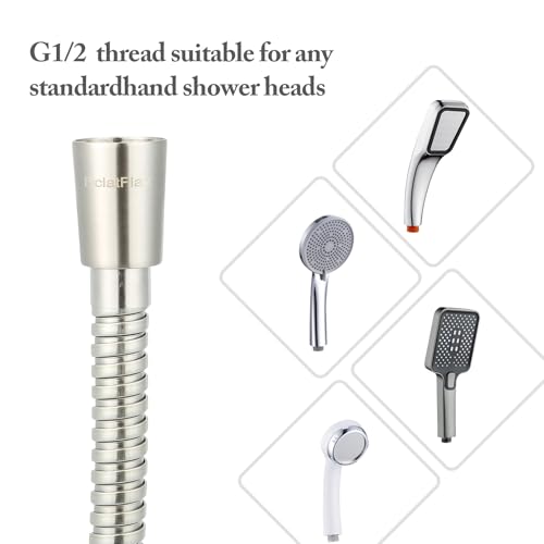 59 Inch Shower Hose Replacement, Stainless Steel, Brushed Nickel - color: 59''-Brushed Nickel