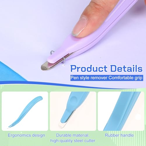 Crtiin 24 Pcs Magnetic Staple Remover Puller Bulk,Macarons Color - color: Macarons Color