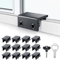 ZRFCXE Window Locks, Fits Horizontal & Vertical Sliding Windows (12 Pack) - color: Black, size: 12 Pack