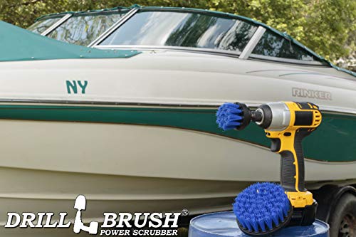 Blue Medium Stiffness 5in Scrub Brush - Aquarium Cleaner - Marine Vessels - color: Blue