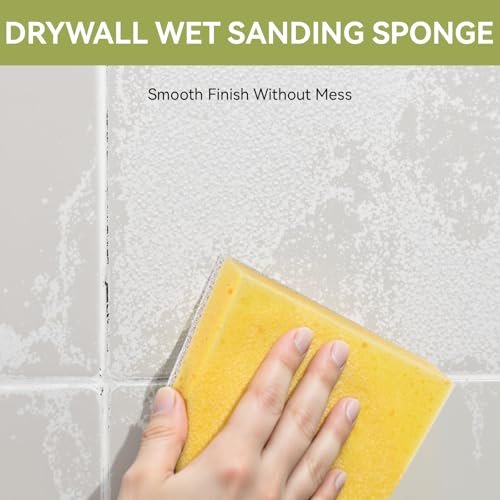 Drywall Wet Sanding Sponge, Washable Double Sided Drywall Finishing Sponge