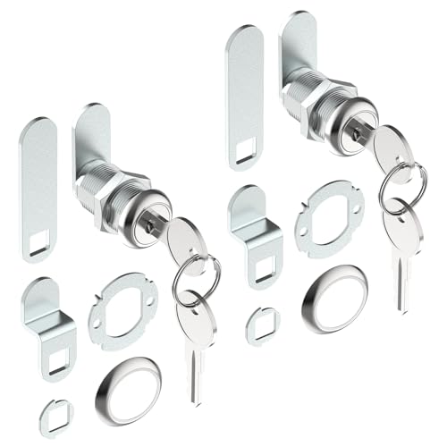 1 1/8" Cam Lock U 9945, for Drawers, Cabinets, File Boxes, 2 Sets - size: 1 1/8" Length