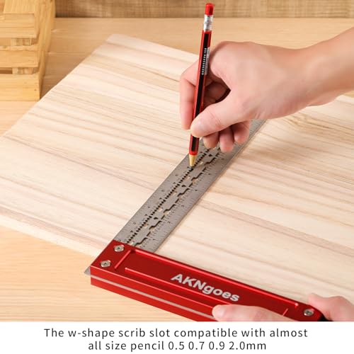 Precision Woodworking Square, Woodworking Scriber Marking Line Ruler 6inch - style: 6 Inch