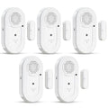 Sanjie Door Window Alarm Sensors, 5 Pack, 125dB, Volume Control - color: White