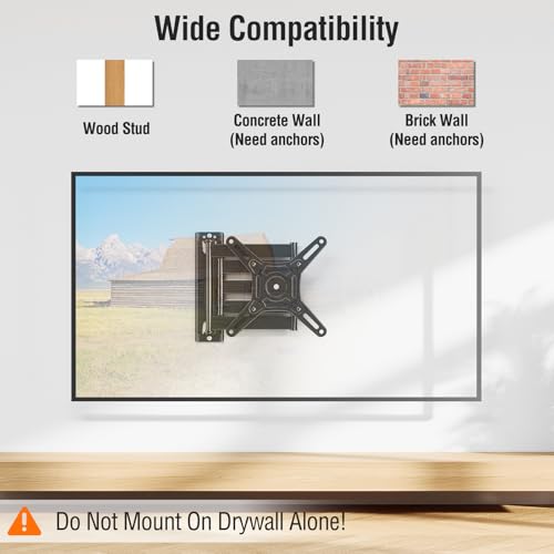 ELIVED Long Arm TV Mount for 14-42" TVs Monitors, Max VESA 200x200 - size: 5 Arms: 21.7"