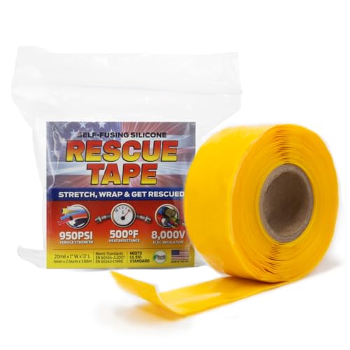 Bond It Rescue Tape, Self-Fusing Silicone Repair Tape, 1 in x 12 ft, Yellow - color: Yellow, size: 1" x 12' x 20mil