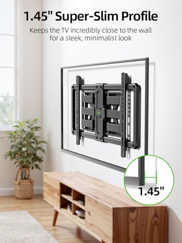 USX MOUNT Ultra Slim TV Wall Mount for Most 37-90 inch Television, Full Motion TV Mount Dual Swivel Articulating Tilt 6 Arms, Up to 120lbs, VESA 600x400mm, Max 16" Wood Studs, XML612-K - size: 37-90 INCH