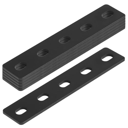 6 Pack 8" x 1-1/2" Mending Plates, Slot for 3/8" Bolt,5/32" Thick
