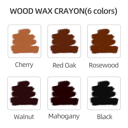Boncart Wood Filler Sticks,6 Colors Wood Wax Crayons - color: Dark Color 6pcs