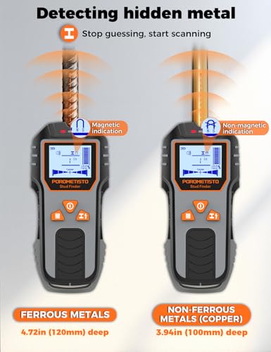 6-in-1 POROMETISTO Stud Finder Wall Scanner DSF01