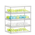 SpaceAid Bottle Storage Organizer Baby - Acrylic Bottles Station Organizer Container, Stackable Clear Drawers for Countertop, Vanity, Bathroom, Cabinet, Pantry Organization, 4 Pack, 4L, 13.7"H - size: 13.7"H, 4 Pack, 4L