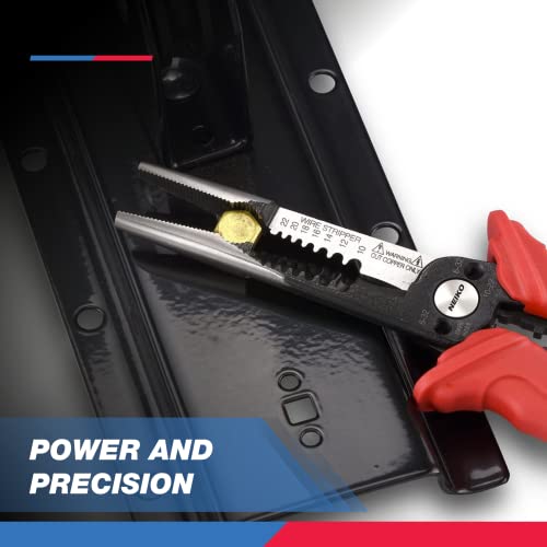 NEIKO 02038A 6-in-1 Wire Service Tool | 8-1/2" Length | Gripper, Crimper, Stripper, Cutter, Extractor, Electrician Pliers - style: 6-in-1 Electrician's Pliers