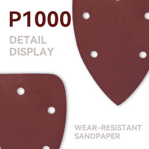 60 Pcs 1000 Grit Mouse Sandpaper, Aluminum Oxide Mouse Sanding Pads - size: 1000 Grit