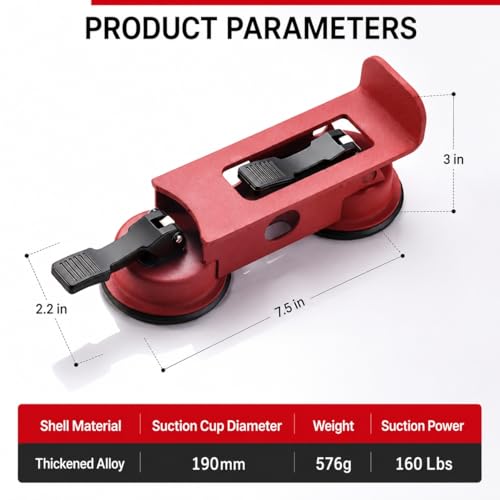 Floor Gap Fixer Tool, Heavy Duty Suction Cup Floor Gap Repair Tool for Laminate Vinyl Plank Flooring, Flooring Gap Fixing Tool Kit with Rubber Mallet.