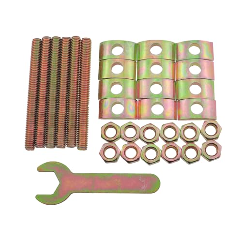6PCS Solid Half Moon 1 in 1 Wrench Countertop Connector 8x80mm Desktop Fastener Bolt Nut Connector Matching Fixed Countertop Furniture Woodworking Headboard Connection Kit - size: 8X80mm