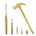 Small Metal Hammer & Screwdriver, 6 in 1 Multitool Hammer Set Screwdriver Tools (Gold) - color: Gold