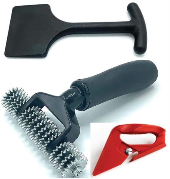 Carpet Tucker, Carpet Cutter and Carpet Seam Roller Combo, 3 Piece Professional Carpet Installation Tool Kit for Edges, Stairs, Seaming and Trimming - style: Zimpty Carpet Seam Roller, Carpet Tucker and Carpet Cutter Combo