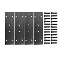 4 Pack Flat Straight Brace Brackets,ULIFESTAR Stainless Steel Mending Bracket Plate Metal Shelf Support Fixing Joining Plate for Furniture,Wood,Shelves,Cabinet with Screws Black (48x169mm/1.9x6.7'') - size: 48 x 169 x 2 mm