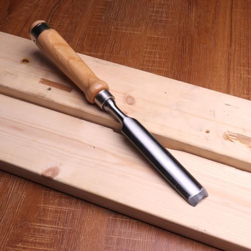 Atoplee Wood Carving Gouge Chrome Vanadium Steel Semi-Circular Carpenter Woodworking Chisel (25mm(1")) - size: Semi-Circular-25mm(1")