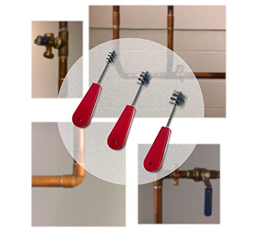Copper Pipe Cleaner, Pipe Fitting Brushes, Clean Inside of Fittings for Soldering, 3PC: 1/2 in, 3/4 in, and 1.0 inch - style: [3PC]Set