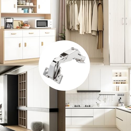 2Pcs 180 Degree Full Overlay Cabinet Hinges