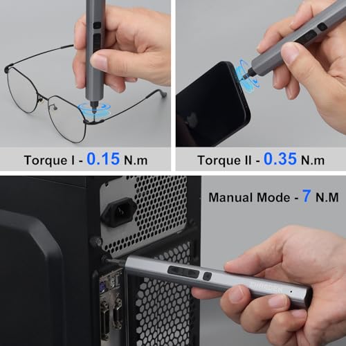SHARDEN 29 IN 1 Mini Electric Screwdriver,Small Electric Screw Driver(Blue) - color: Blue
