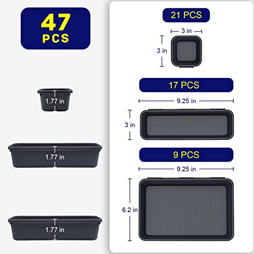 Tool Box Organizer, Tool Drawer Organizer Tray Divider, Toolbox Organization, Garage Tool Organizers and Storage, Tool Box Accessories for Rolling Tool Chest Cabinet (47PCS) - color: 47PCS