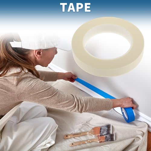 Painters Tape Easy Removal 0.8 Inches x 52.5 Yards White - color: White, size: 0.8 Inches x 52.5 Yards