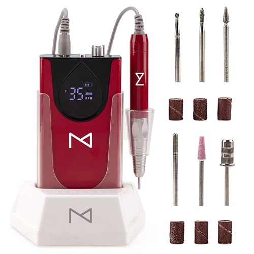 M Max Nail Drill, Brushless 2-in-1, 35000 RPM, Cordless | Red - size: Standard - Red