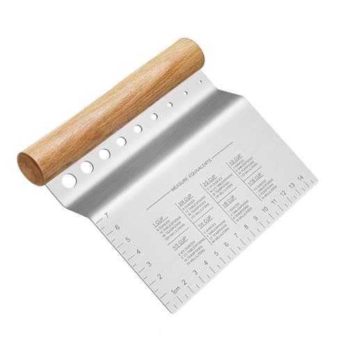 ALLTOP Dough Bench Scraper/Cutter/Chopper, 1 Pack - color: Wooden