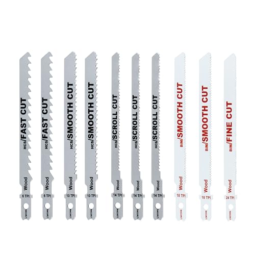 A14AK10 for Ryobi Jig Saw Blades Assortment, T-Shank Metal/Wood Cutting