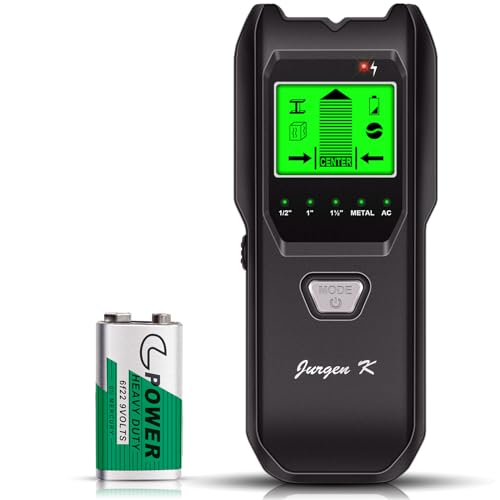 Stud Finder Wall Scanner, 5 in 1 Multifunction Stud Locator with Upgraded Smart Sensor, HD LCD Display and Audio Alarm for The Center & Edge of Metal, Studs, AC Wire, and Pipe Detection (Charcoal) - color: Charcoal